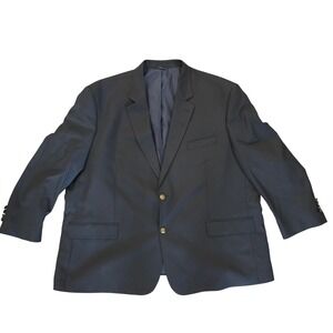 George Strait GS Perfect Fit Mens navy Blazer Sport Coat 56 REG Western 2 button